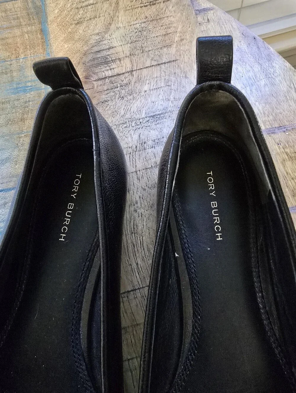 Tory Burch Eleanor Ballet Flats- Blk Leather- Retail $298 - Size 8 - Picture 3 of 6
